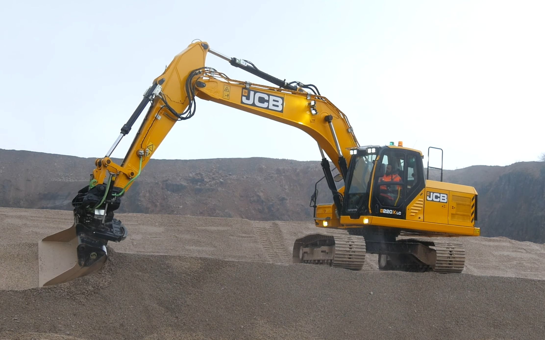 jcb 220x挖掘机操作展示4k