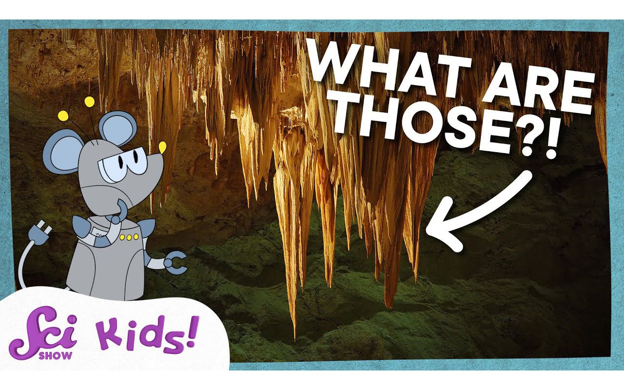 [图]What are Stalactites and Stalagmites？ ｜ Let's Explore Caves! ｜ SciShow Kids