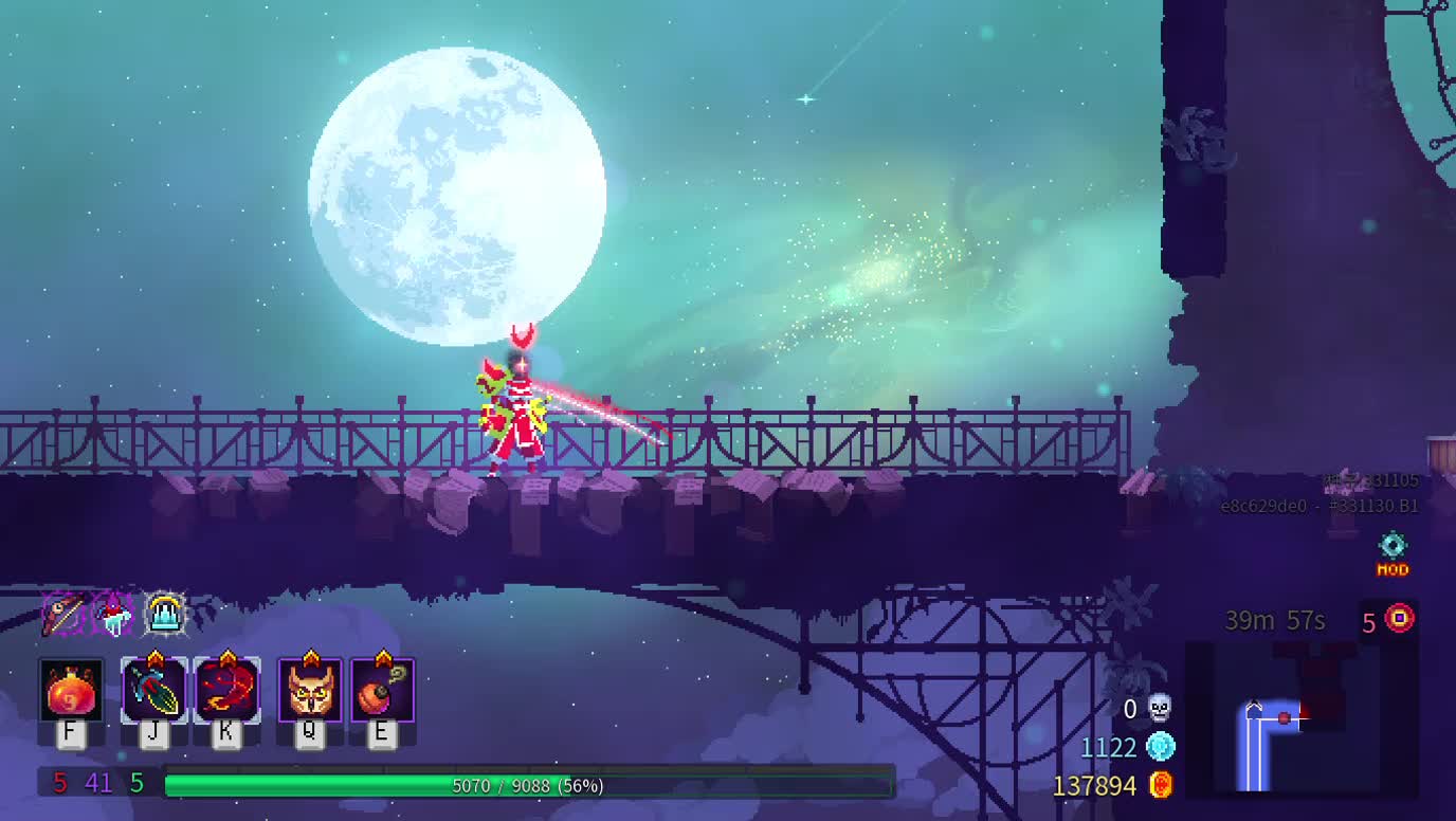 死亡细胞130倍加伤的烟雾弹血之刃一刀能砍出多少