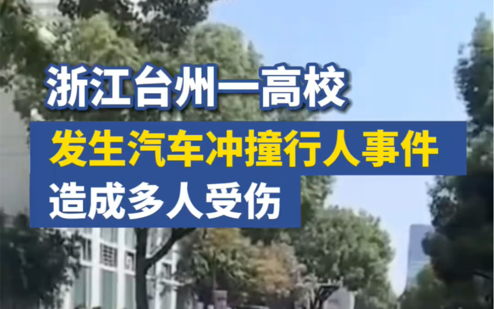 台州职业技术学院校内车辆撞人事件