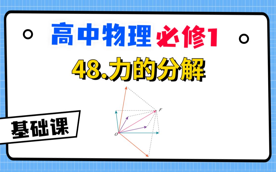 【高中物理必修1系统课】48.力的分解哔哩哔哩bilibili