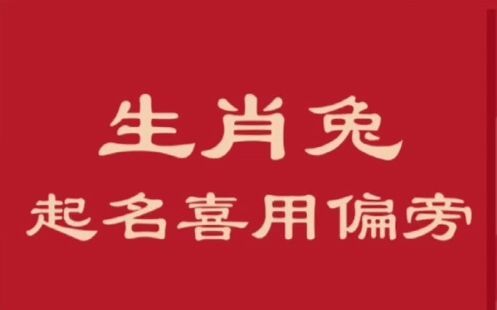 生肖兔宝宝起名宜用字根偏旁推荐哔哩哔哩bilibili