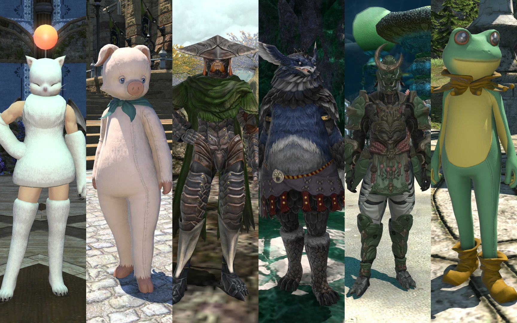 【最终幻想14】非正经沙雕套装各种族正经展示【ff14】