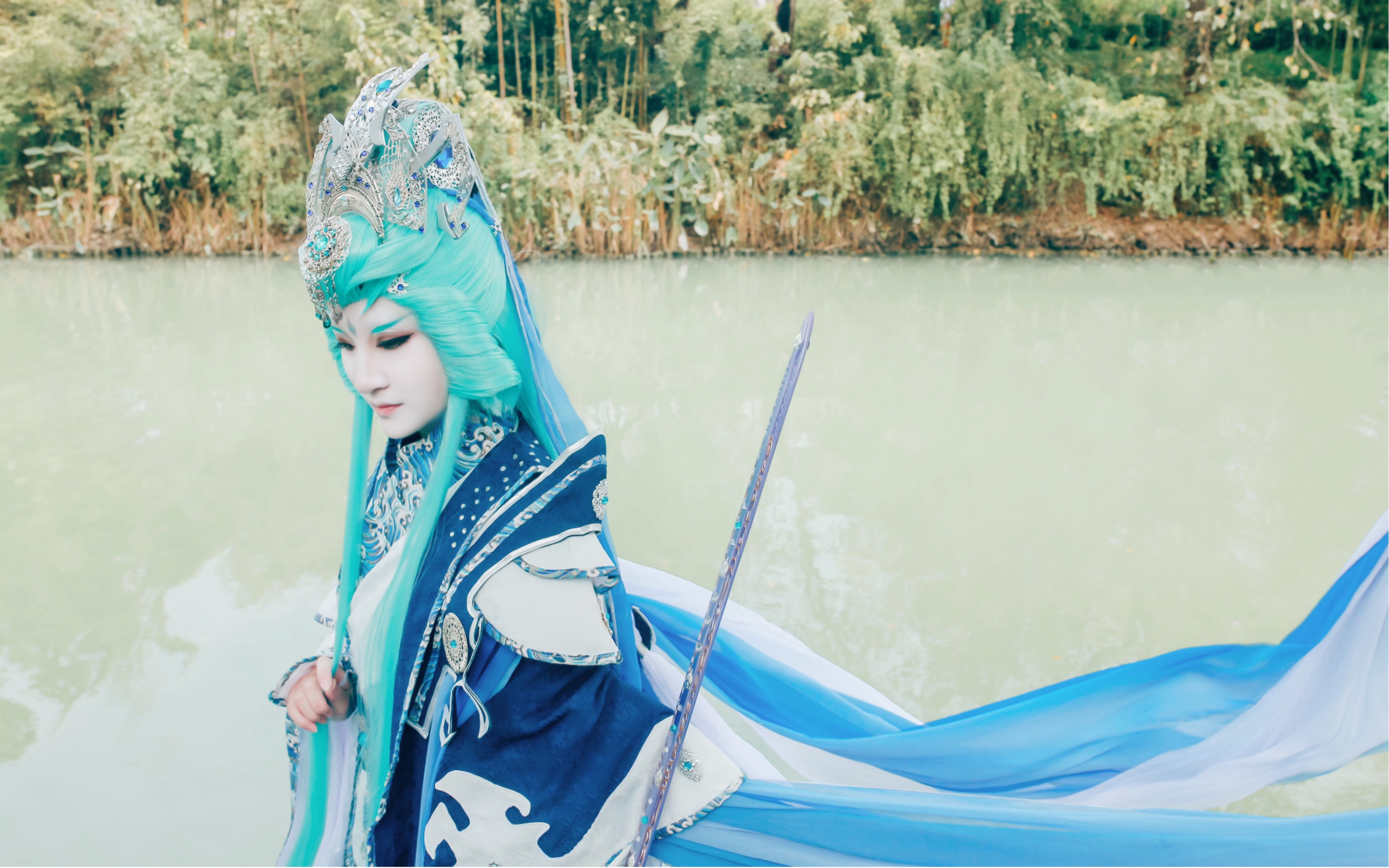 【霹雳布袋戏cos】垢浪明珠央千澈～道真中最温柔的那抹蓝色!