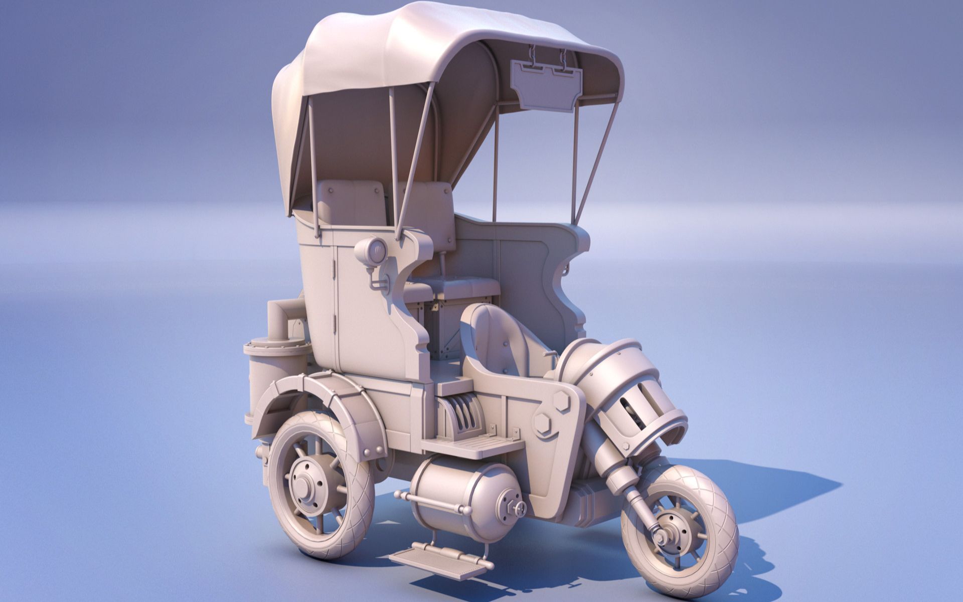 maya高模——3轮小车建模制作全流程讲解_哔哩哔哩_bilibili