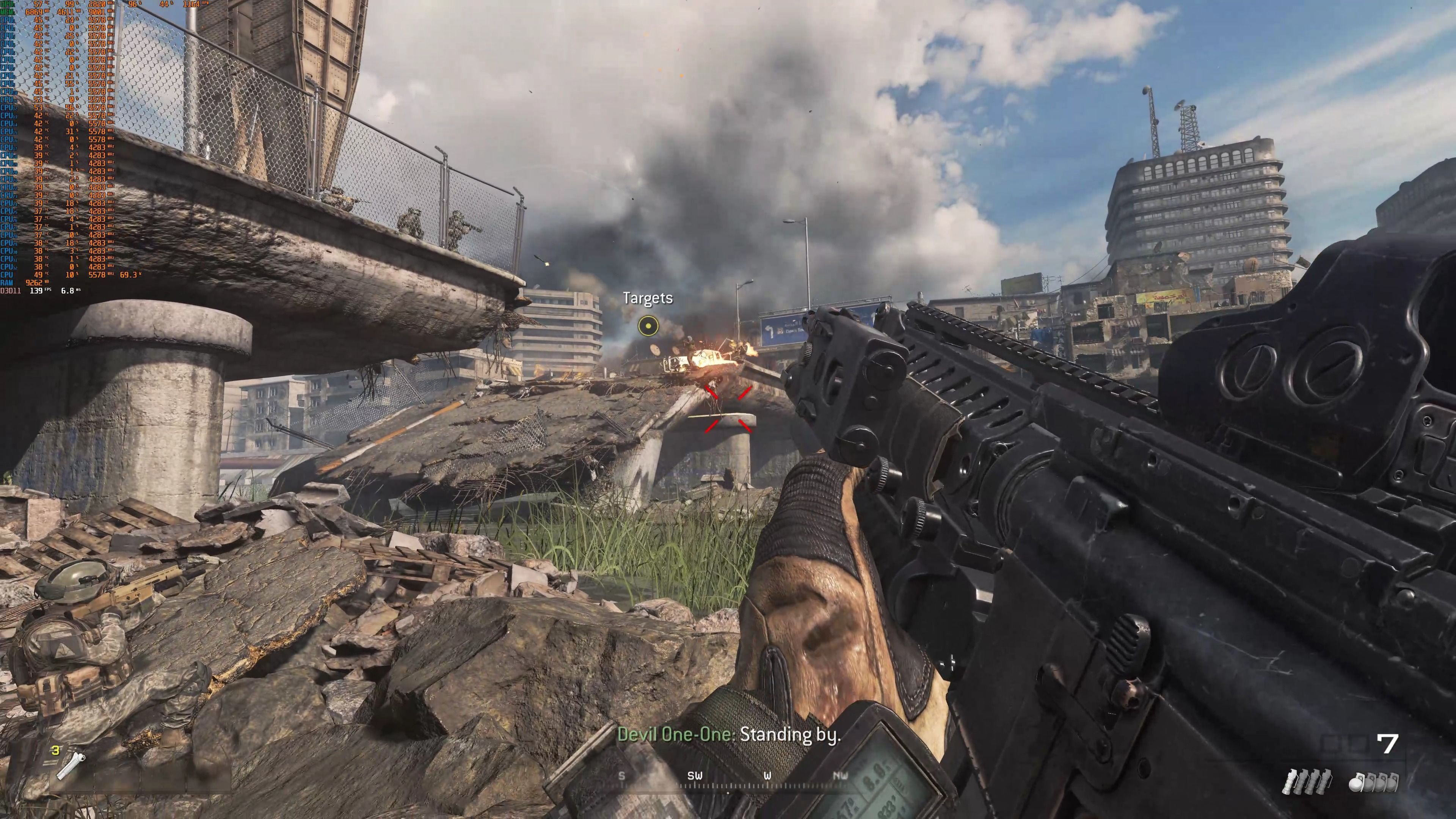 使命召唤6:现代战争2重置 第一组第二关 4k 60hz intel core i9-13900