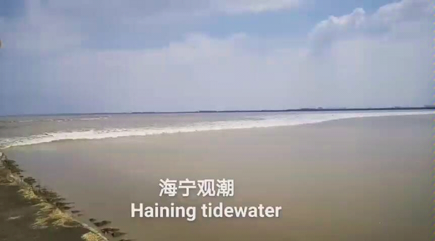 杭州湾,海宁八月十五大潮,中国最大的观潮点哔哩哔哩bilibili