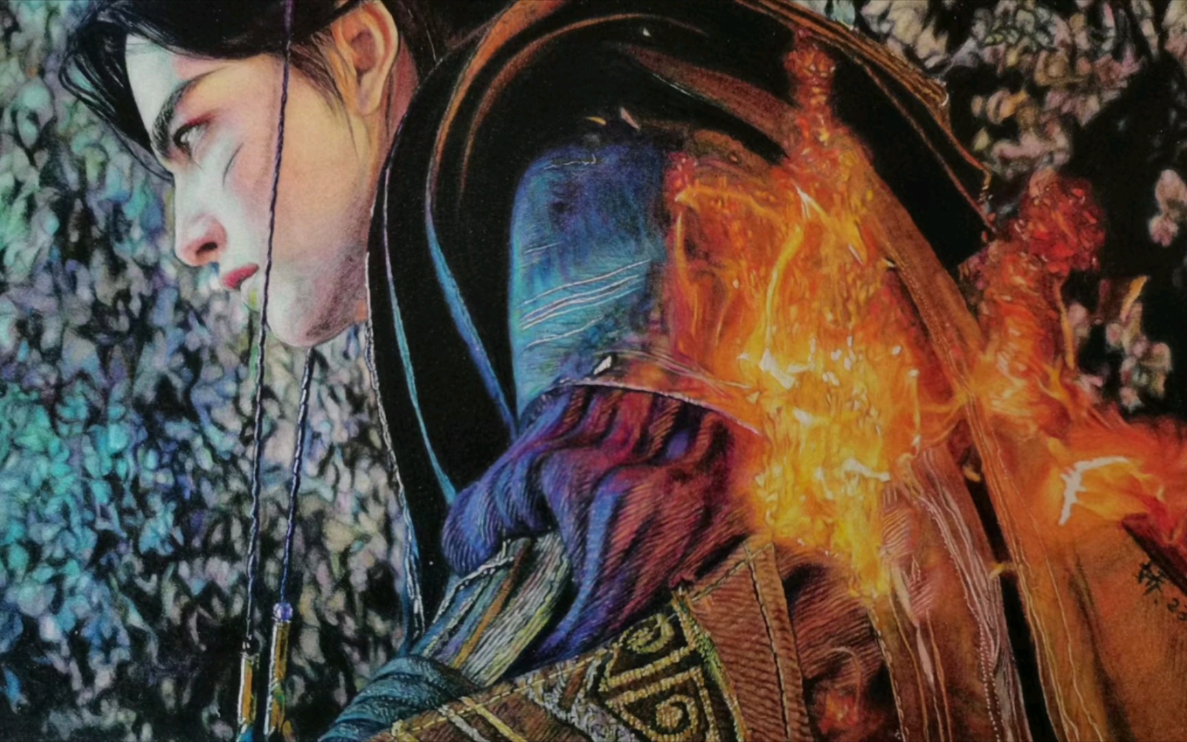 眷思量镜玄彩铅手绘