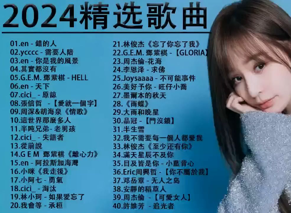 2024最火的歌曲合集50首【2024热门歌曲合集2024歌曲推荐2024经典音乐合集2024流行歌曲合集 2024抖音最火的歌曲合集2024抖音神曲2024抖哔哩哔哩...