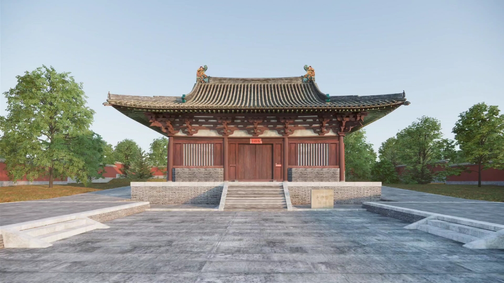 平顺大云院弥陀殿五代现状建模及渲染