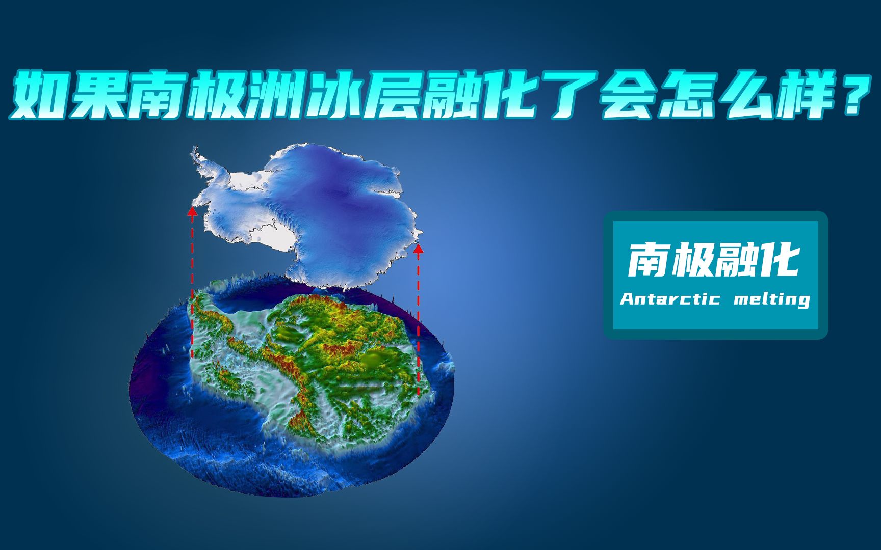 如果把南极洲的冰盖去掉,露出的陆地可能没有你想象中的那么大哔哩哔哩bilibili