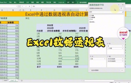 【Excel技巧】今天教你在Excel中通过数据透视表自动计算环比变化率哔哩哔哩bilibili