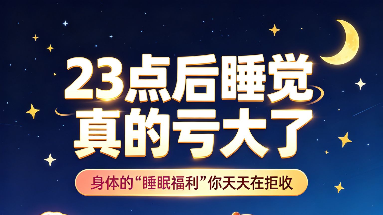 23点后睡觉真的亏大了😭身体的“睡眠福利”你天天在拒收