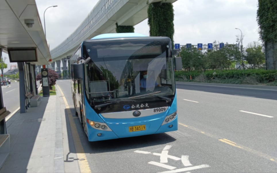 宁波公运公交89路半路涨开往宁波野生动物园园南门全程第一视角6倍速