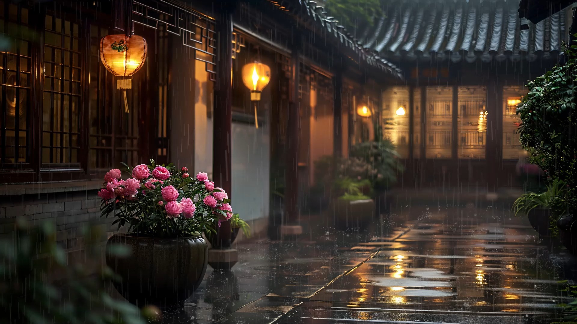 典雅的中式庭院安静而秀美,每个角落都有宁静的美感,让人赞叹不已丨白