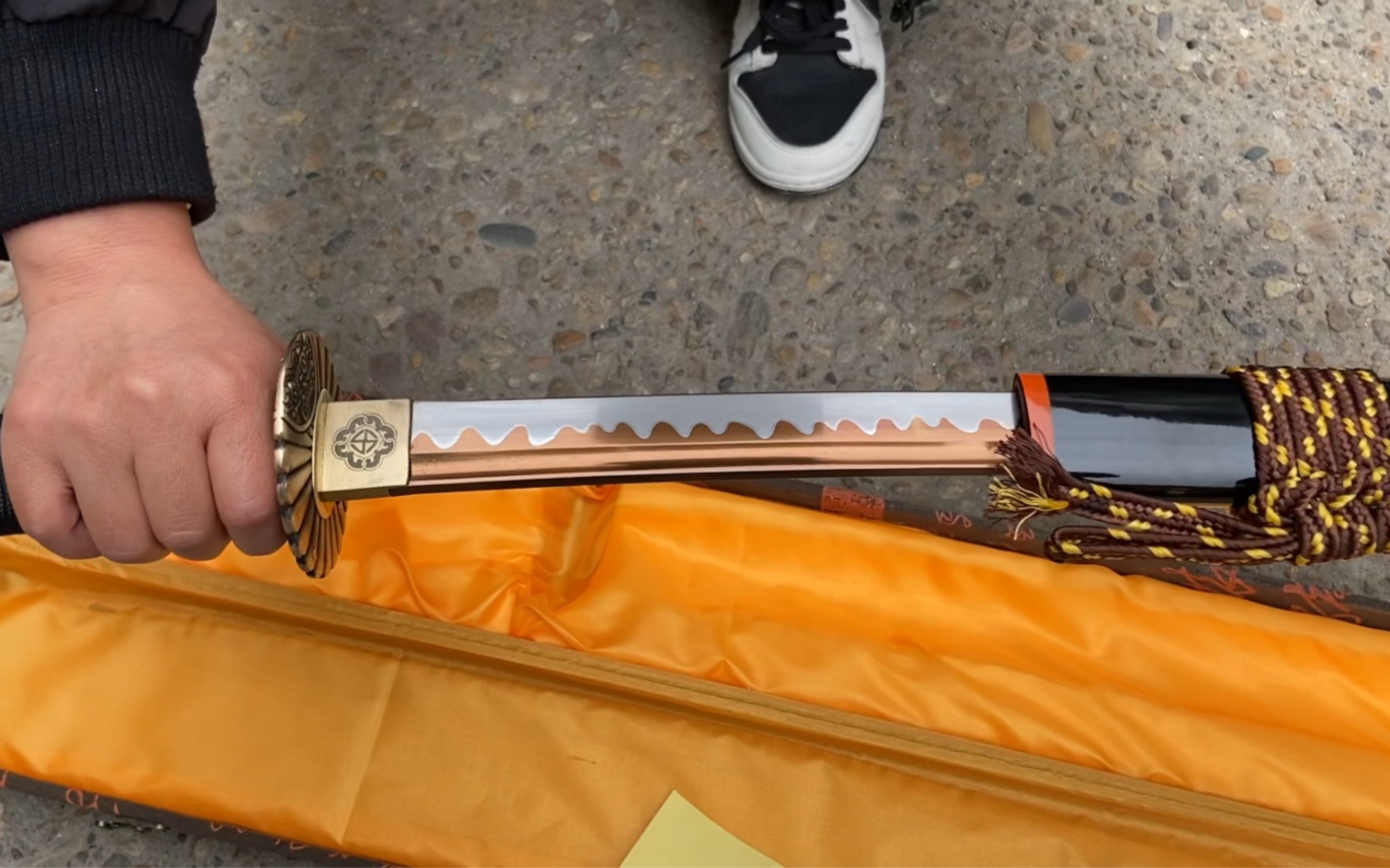 高性能铜装武士刀打刀细节实拍