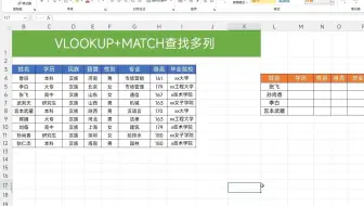 扔掉Xlookup，同时查找多列数据，Vlookup+Match或许更简单