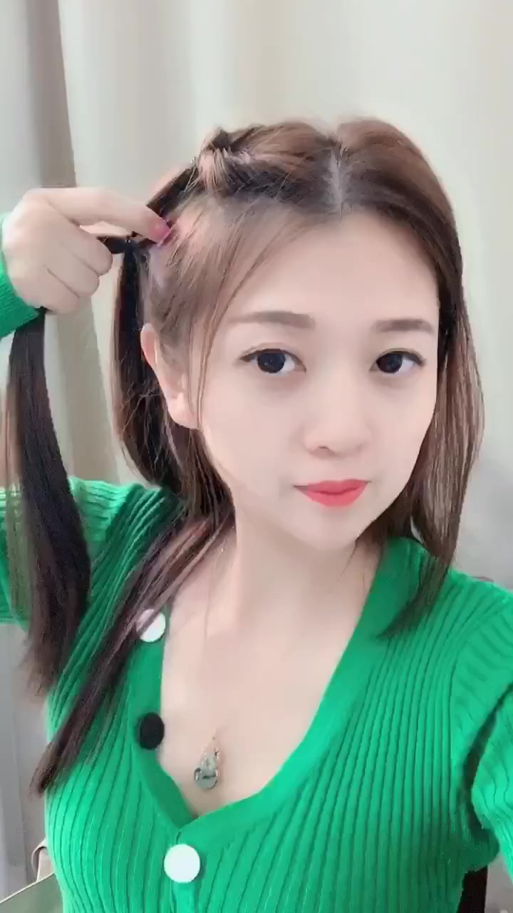 明星同款最美中分披肩发 #编发 适合伴娘发型