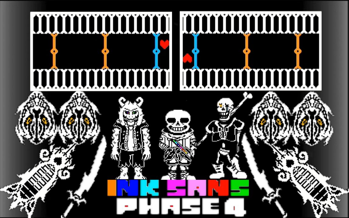 【ink sans phase 4 fight】demo版ink sans四阶段无作弊无药通过!