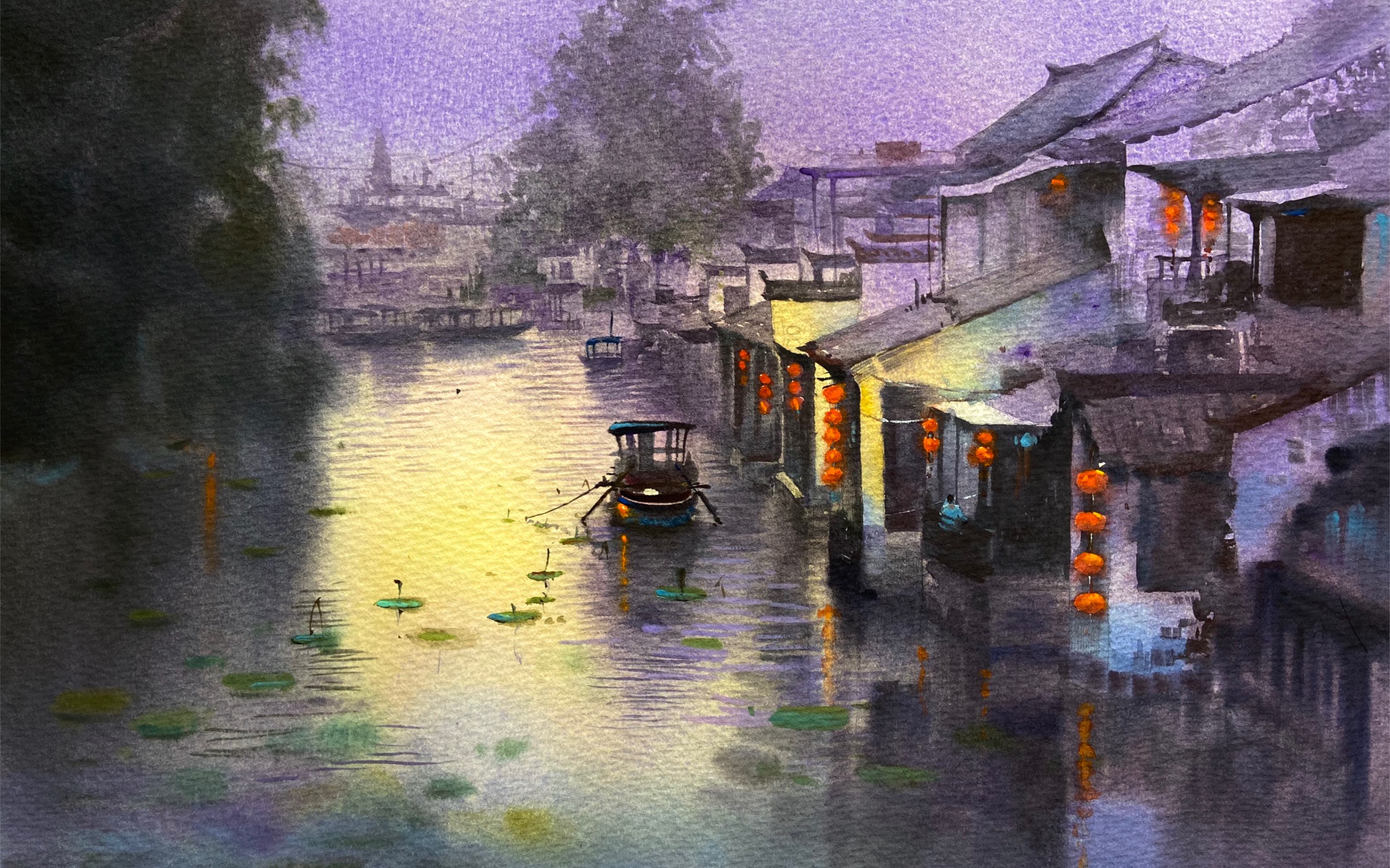 村南村北暮色江南画出你初恋般的色调不是梦