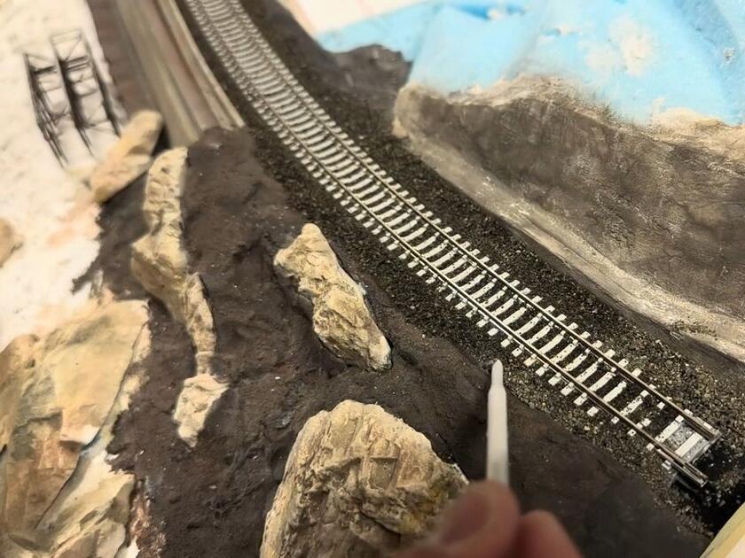 第三集）【Nゲージ】海沿いの鉄道ジオラマ作ります［80日分の作業を