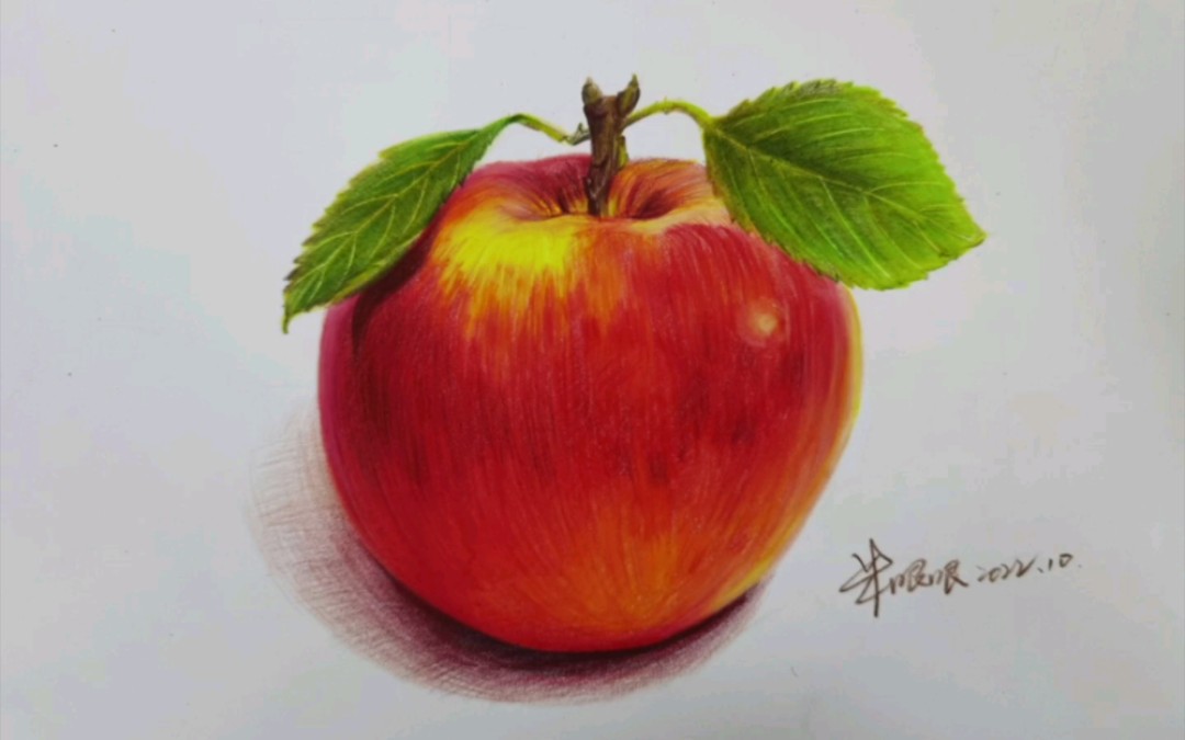 铅笔淡彩简单水果图片