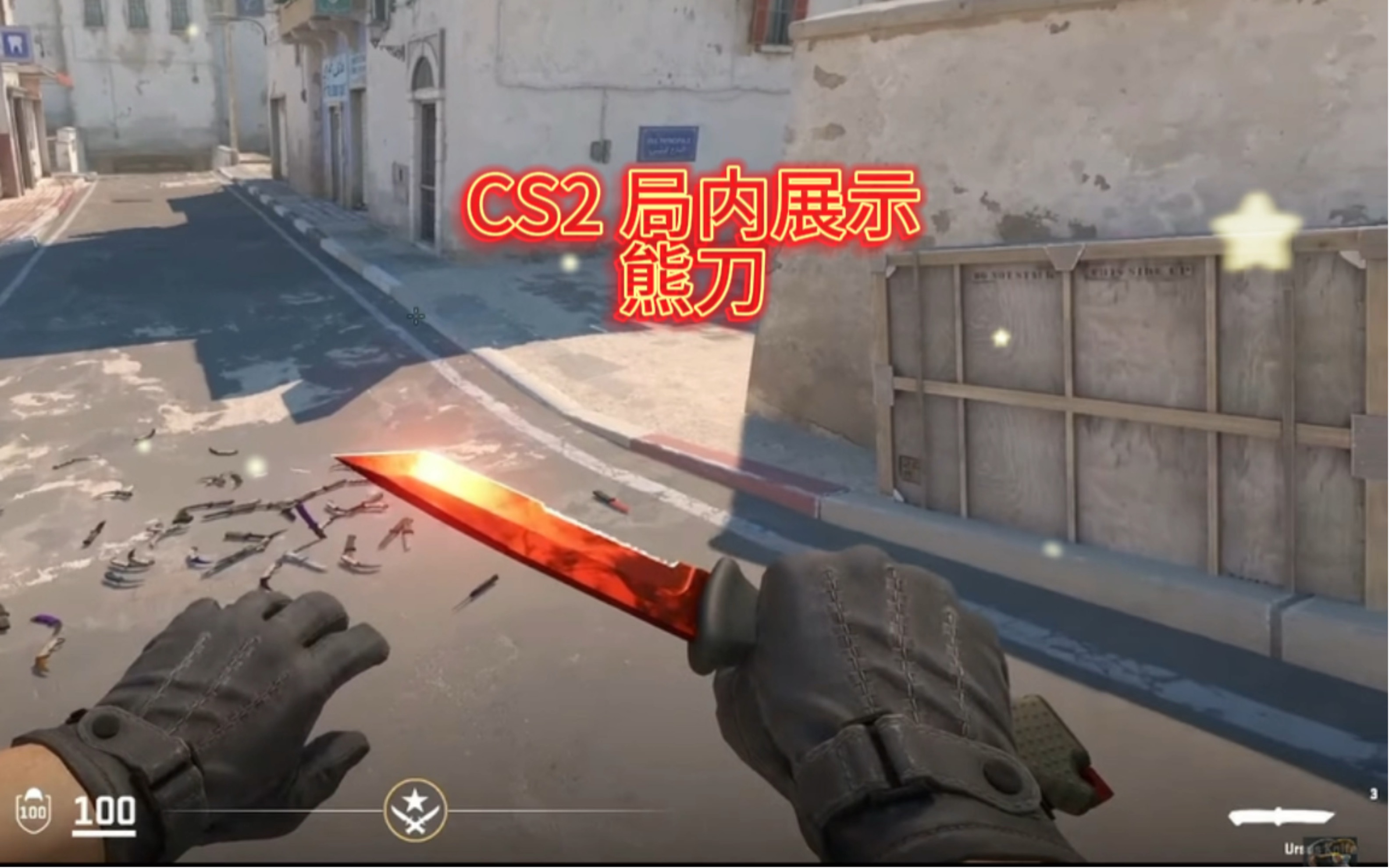 cs2 局内展示 熊刀 大理石 渐变之色 淬火 虎牙 屠夫 多普勒 蓝宝石