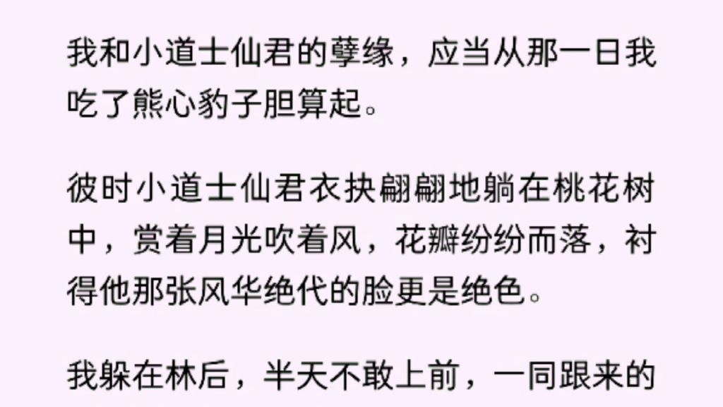 【双男主】我和小道士仙君的孽缘,应当从那一日我吃了熊心豹子胆算起