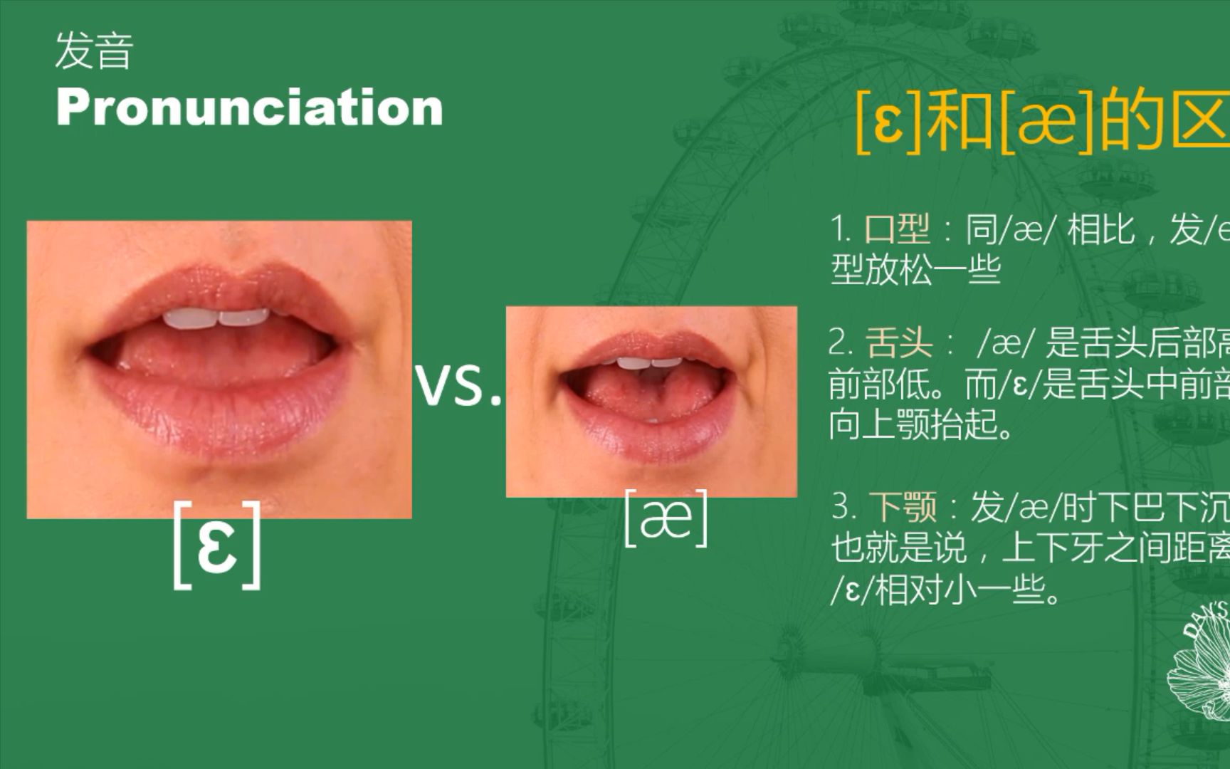 第四课 精讲：[ɛ]/[e]音标发音，与[æ]的区别，拼读练习，发音规律，看电影学常见实用口语 英语零基础入门到地道发音_哔哩哔哩 (゜-゜ ...