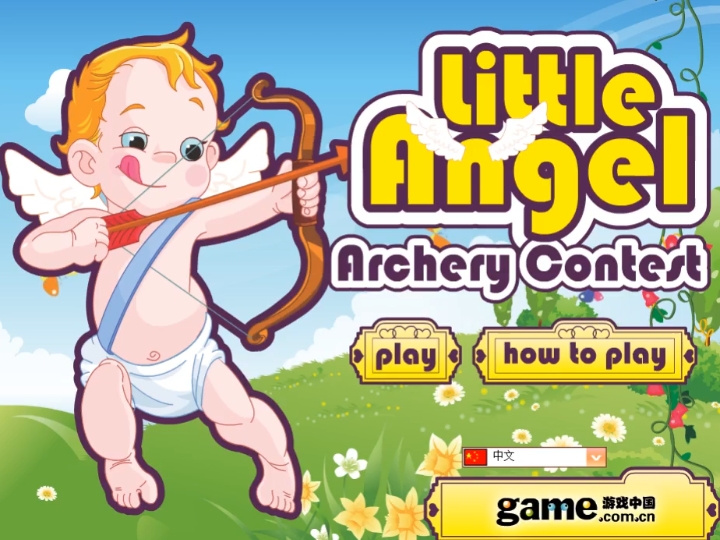 [图]【挑战玩遍所有游戏】4399网页《天使射箭Little Angel Archery Contest》3735