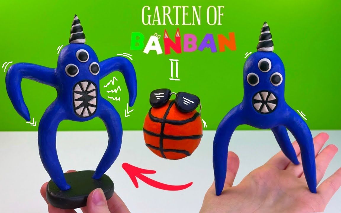 由橡皮泥制成的幼儿园小雕像 Spider Nabnab and Cool Ball [Garten of Banban 2]哔哩哔哩bilibili