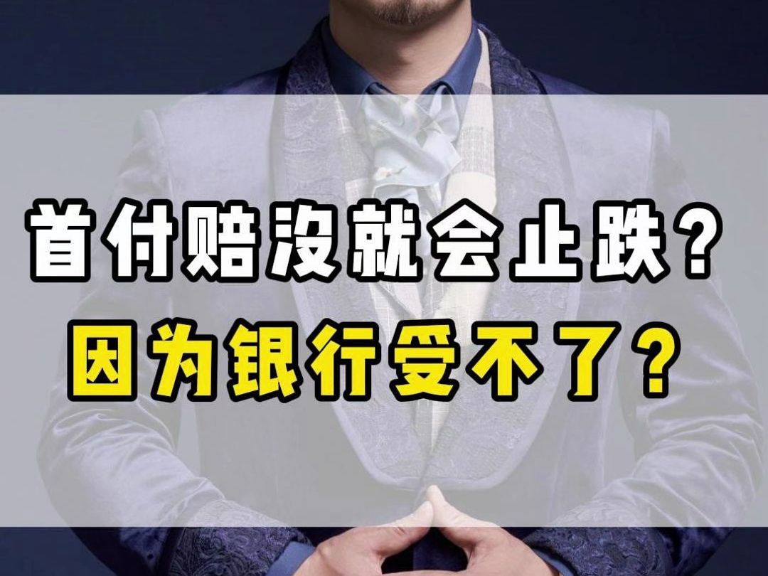 首付赔没就会止跌?因为银行受不了?哔哩哔哩bilibili