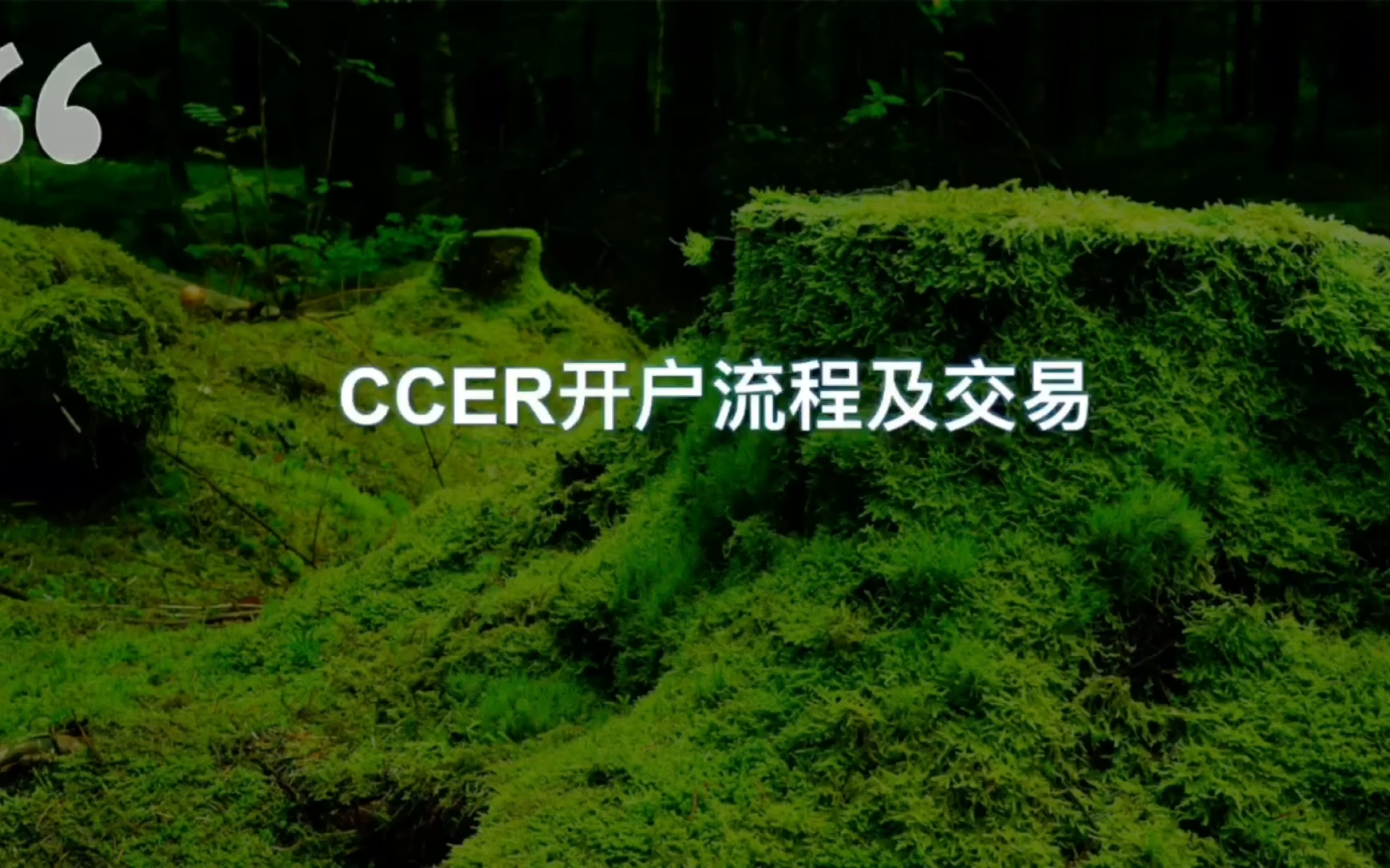 [图]CCER的开户流程以及交易规则