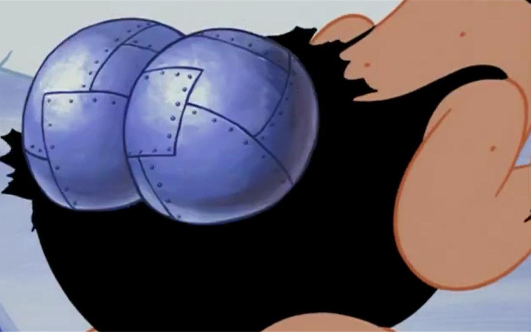 派大星没有白锻炼,练出金刚屁屁,打败肌肉男获得胜利