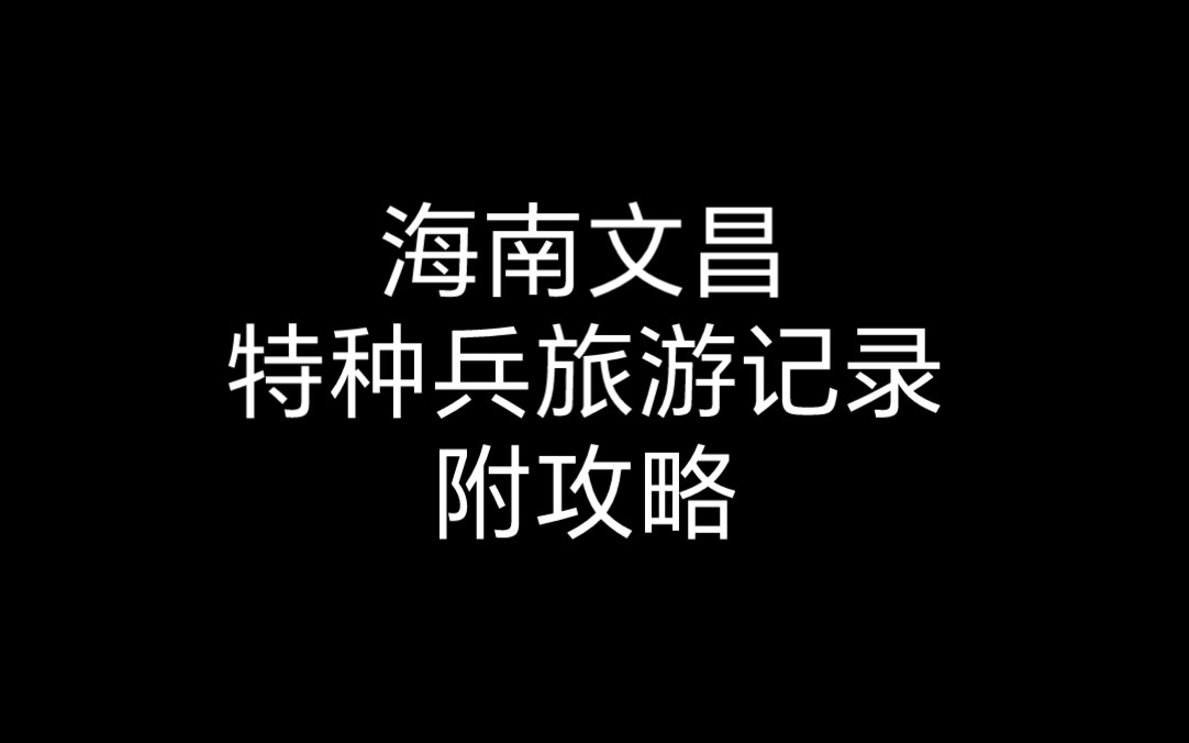 海南文昌特种兵旅游记录(附攻略)哔哩哔哩bilibili