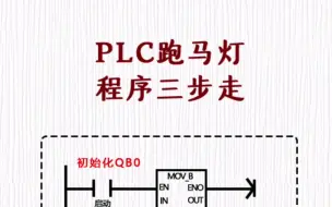 PLC跑马灯程序三步走