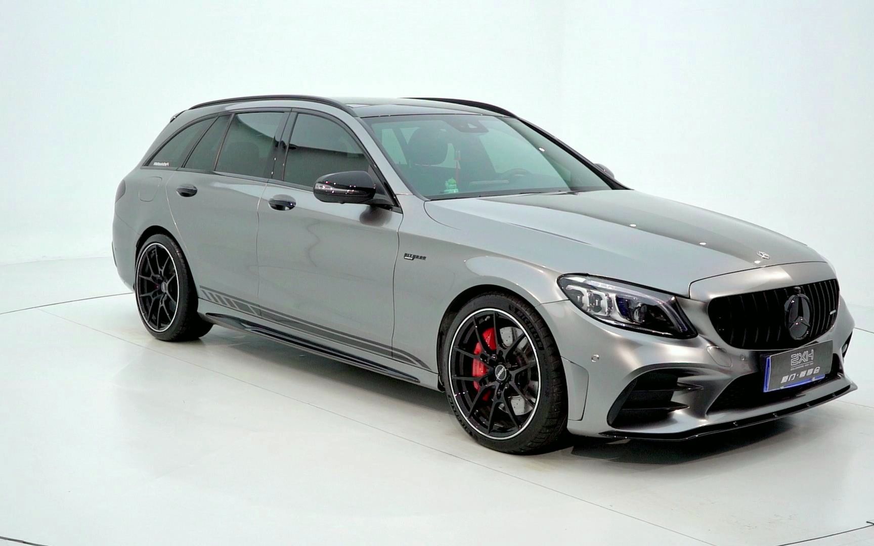 厦门改色贴膜 奔驰c43贴液态金属银改色膜