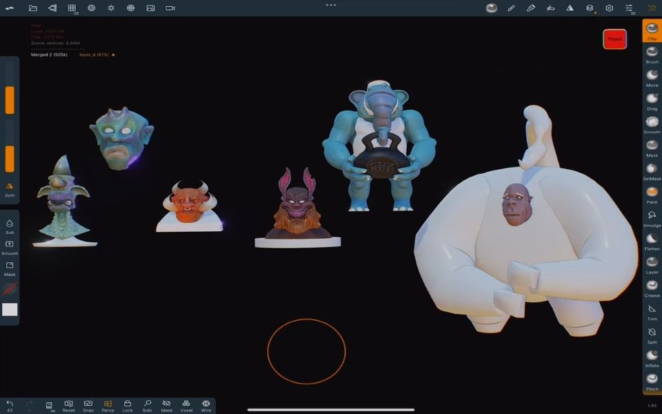 【nomad sculpt】在ipad pro 中使用 nomad sculpt 进行3d建模