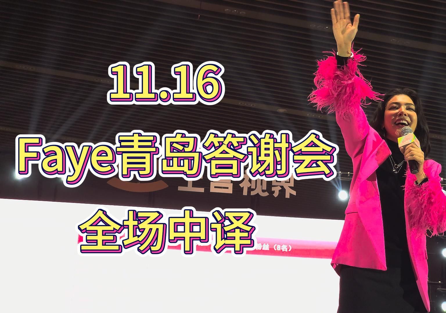 11.16 Faye青岛答谢会 全场中译哔哩哔哩bilibili