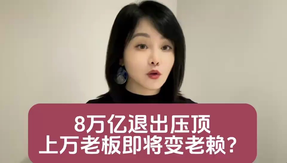 8万亿退出压顶 上亿老板即将变老赖?哔哩哔哩bilibili