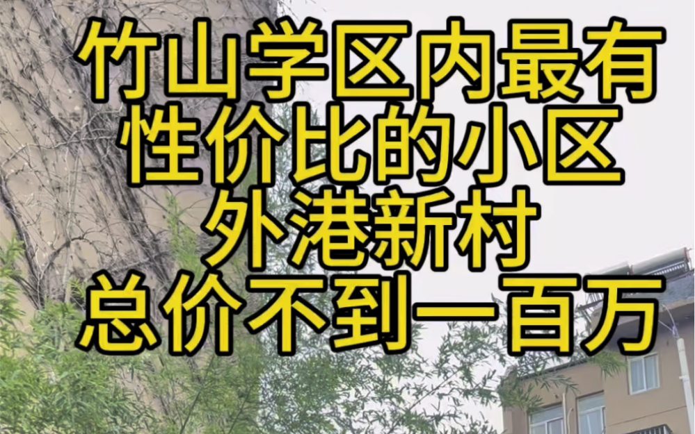 竹山学区内性价比最高的小区外港新村,总价不到一百万.哔哩哔哩bilibili