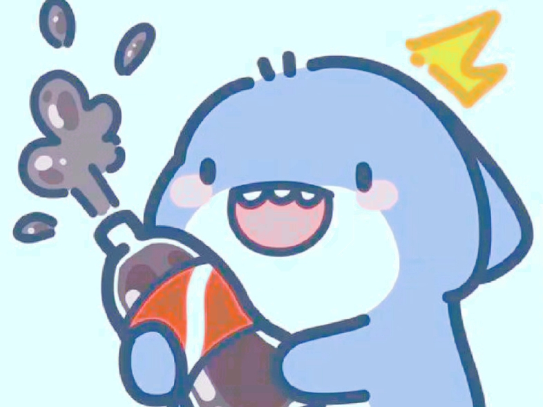 可爱小鲨鱼和帅气的人物