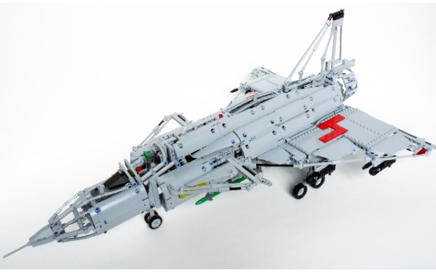 瑞典 萨伯ja-37 雷式 战斗机 lego乐高 technic科技/机械 moc