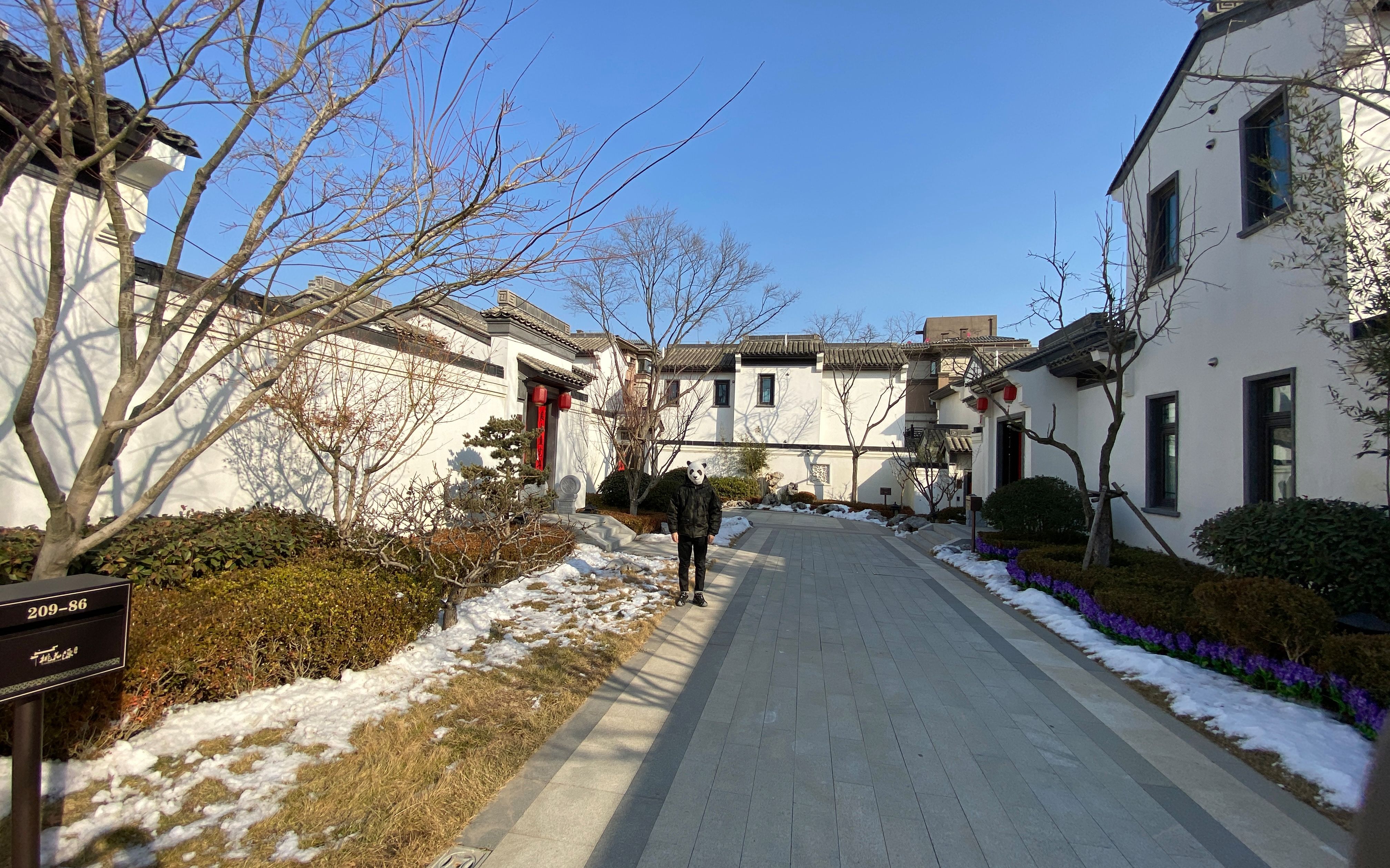 今天带你们看一套青岛总价550w的合院别墅,白墙灰瓦,蓝蓝的天空_哔哩