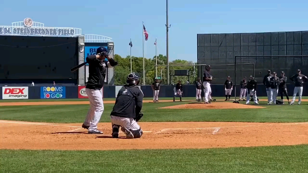 扬基棒球队2022春训 队内投手vs打者 部分对决合集(judge,stanton