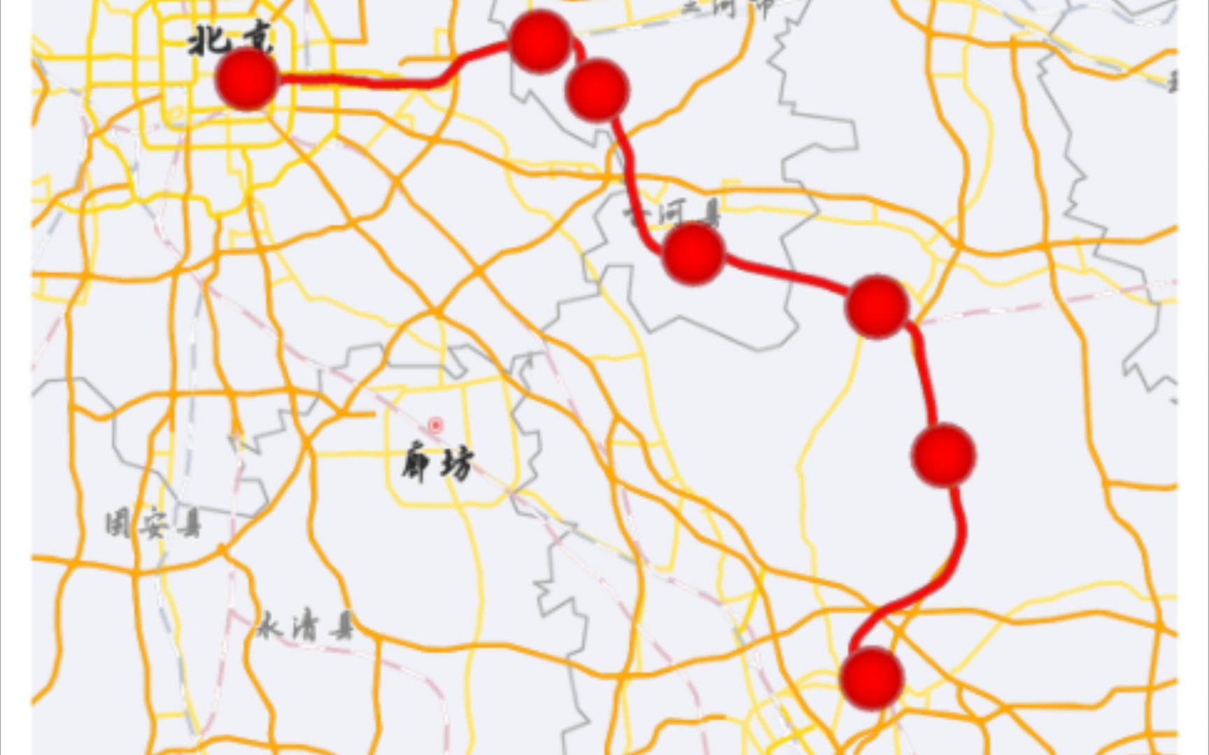 D6601次列车(北京~北辰)线路地图模拟哔哩哔哩bilibili