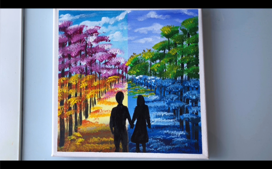 dailychallenge27丙烯画四季的爱