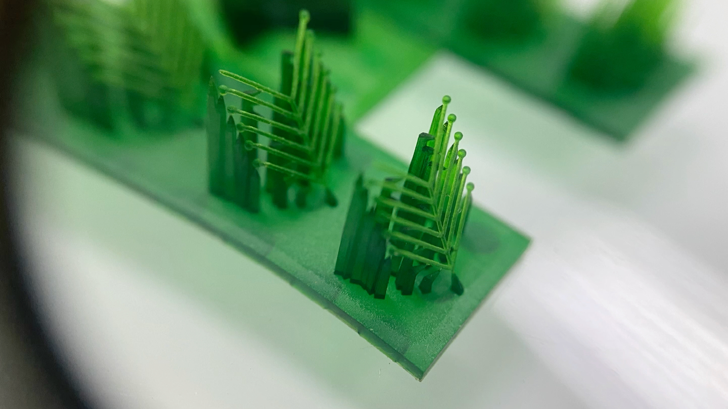 下沉式dlp光固化3d打印技术 制备微纳结构模型