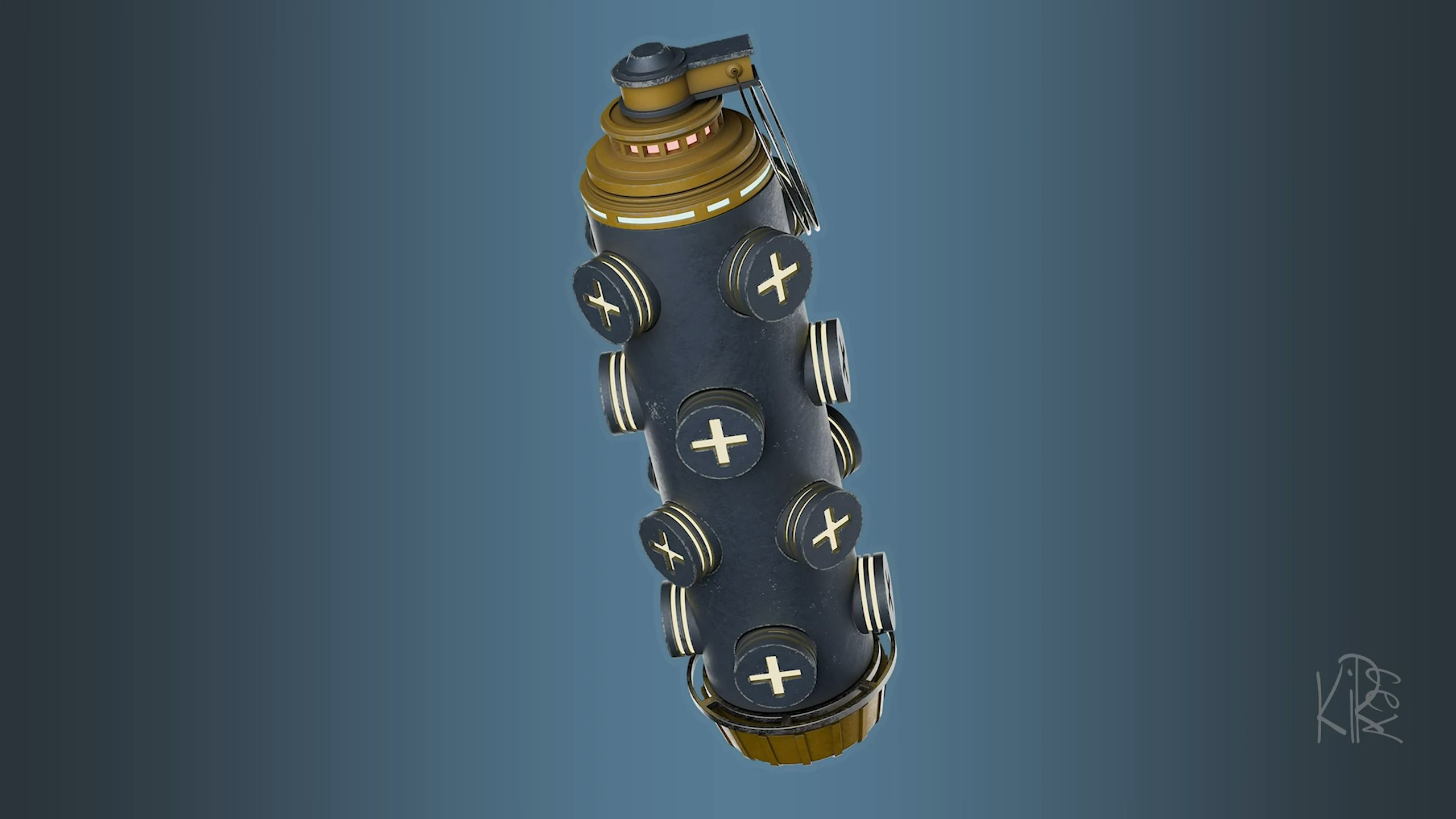 【blender】科幻手雷建模 上材质