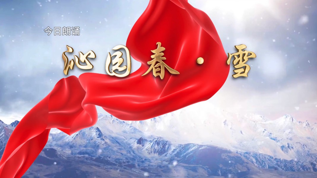 经典诗词朗诵《沁园春ⷮŠ雪》背景视频.包含:无水印无字幕纯视频,文稿,音乐.哔哩哔哩bilibili